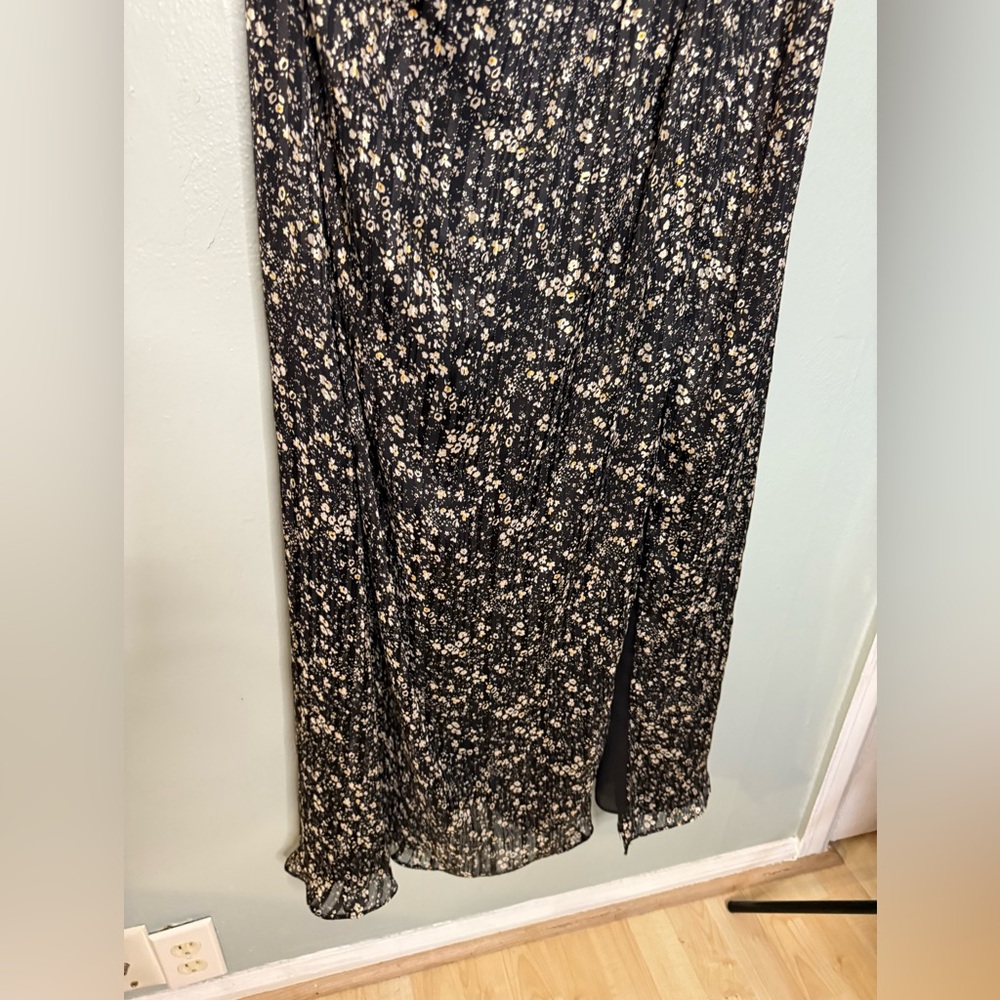 NWT ML MONIQUE LHUILLIER Floral Maxi Dress In Black‎ - Picture 11 of 11